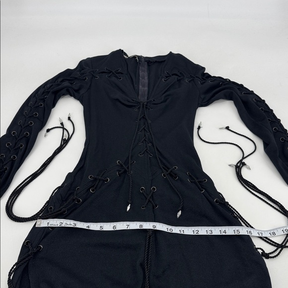 Vintage Y2K Goth Avant Garde Whimsigoth Cosplay Cut Out Corset Dress - Picture 12 of 16